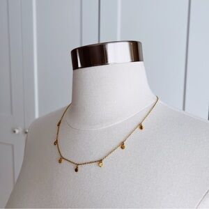 J.Crew Demi-fine 14k gold-plated long necklace with dot
charms